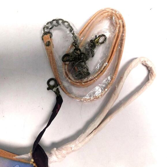 Anuschka Hand Painted Leather Japanese Garden RFID Organizer Crossbody Bag - Picture 8 of 10